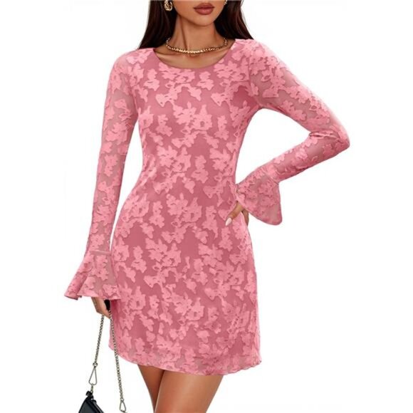 Mini Dresses for Women Pink - Picture 1 of 6